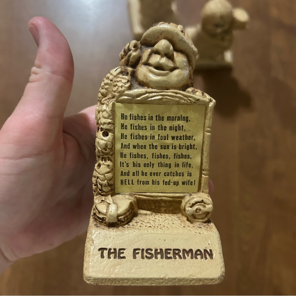 Vintage The Fisherman figurine